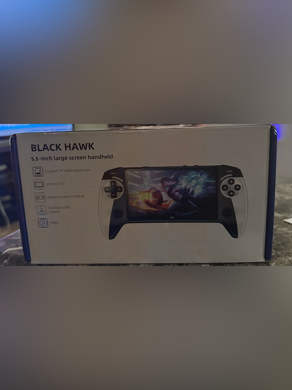 Black Hawk 5.5-inch Handheld Gaming Console - White/Black